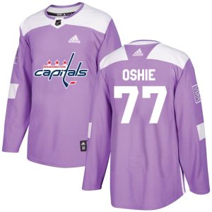 NHL Washington Capitals Trikot #77 T.J. Oshie Authentic Violett Fights Cancer Practice